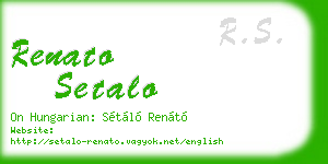 renato setalo business card