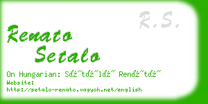 renato setalo business card